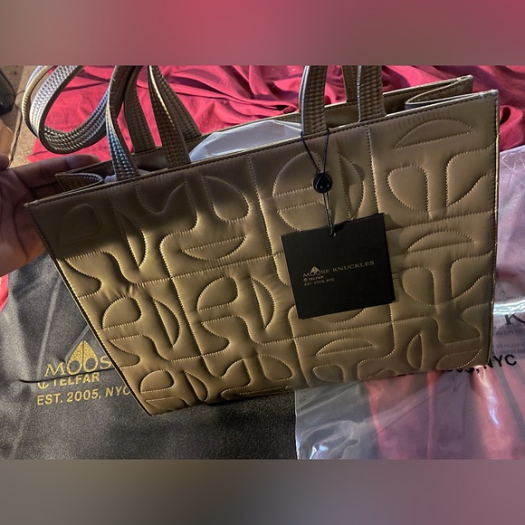 Brand new Gold Medium Mooseknuckle x Telfar Collab Bag for sale - Picture 4 of 4